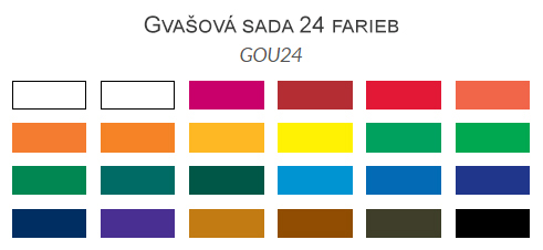 Temperové farby Royal Langnickel 24ks 12ml a štetce